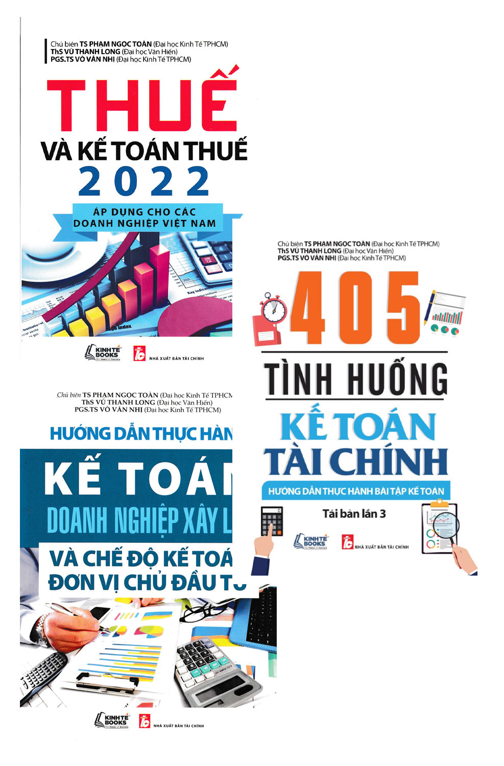 Combo 405 Tình Huống Kế Toán Tài Chính + Thuế Và Kế Toán Thuế 2022 - Áp Dụng Cho Các Doanh nghiệp Việt Nam + Hướng Dẫn Thực Hành Kế Toán Doanh Nghiệp Xây Lắp Và Chế Độ Kế Toán Đơn Vị Chủ Đầu Tư  _KT