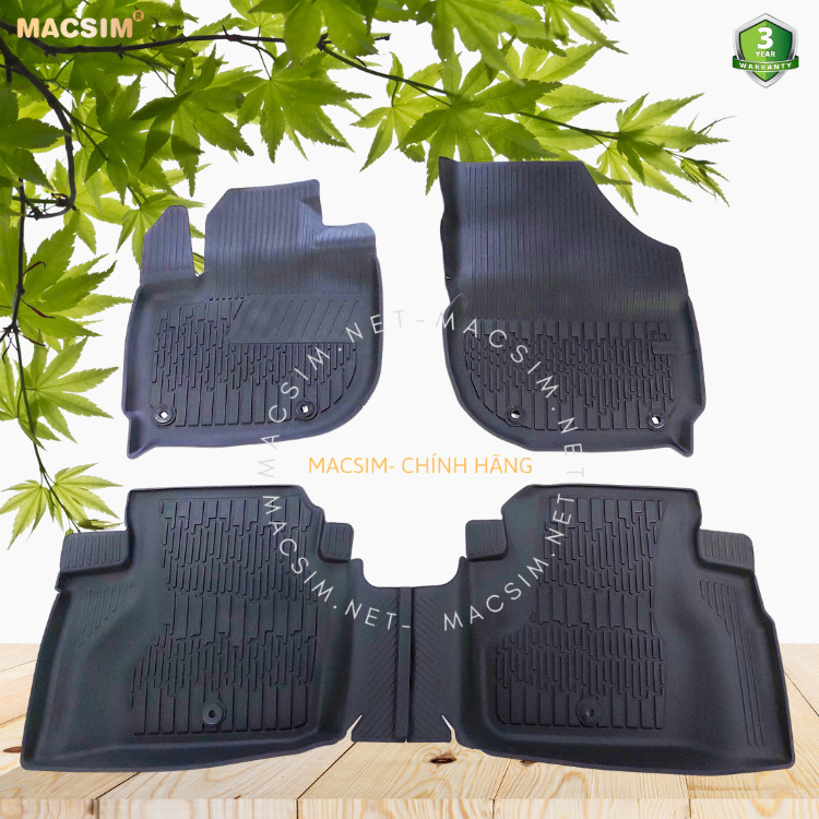 Thảm lót sàn ô tô nhựa TPE Silicon Honda City 2019+ Black Nhãn hiệu Macsim