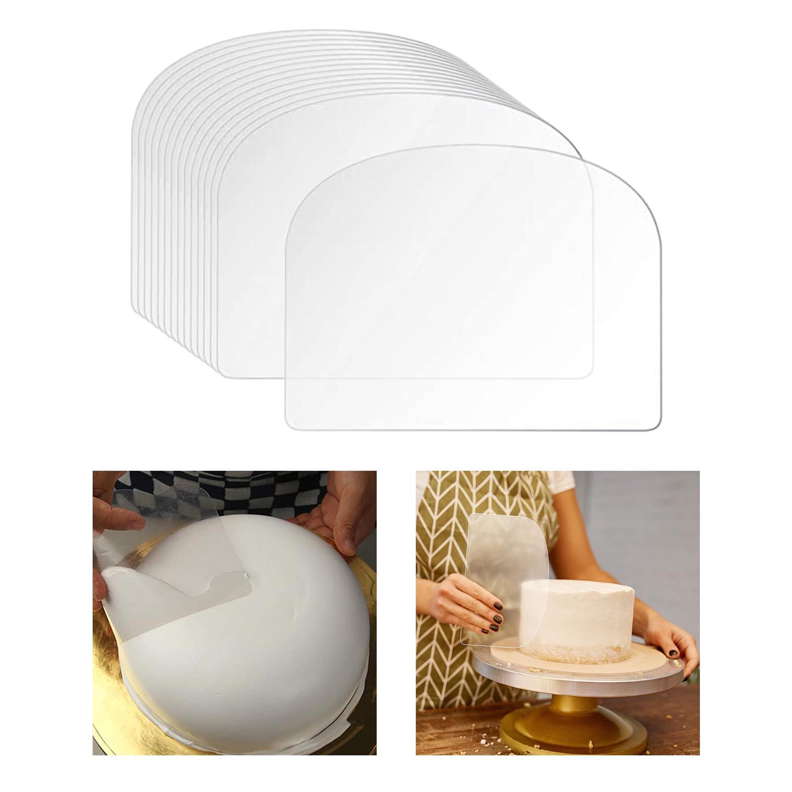 Of 15 Cake Scraper Smoother Smear Transparent Scraper for Household