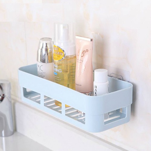 Kệ dán tường nhà tắm,nhà bếp đa năng chịu lực để sữa tắm dầu gội Nhựa Cao Cấp 25x13x7cm