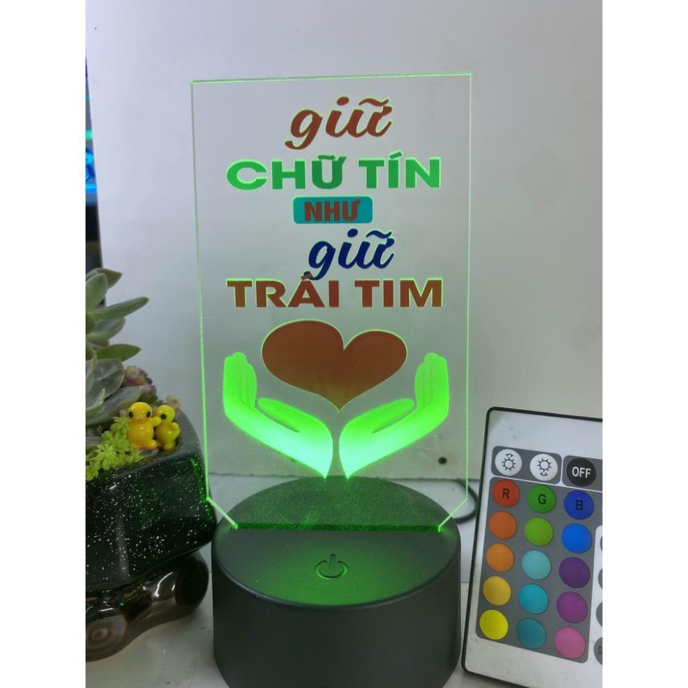 Động lực led để bàn,giữ chữ tín hơn giữ trái tim led động lực đẹp - Dled-27