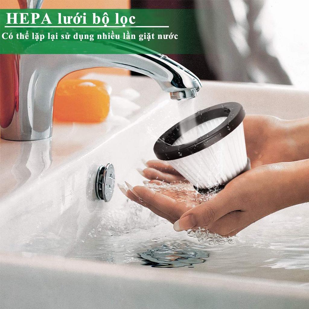 UPUPIN Máy Hut Bụi Cầm Tay Gia đình xe ô tô hút bụi cam tay mini 6000pa tích điện xe hơi không Dây - Hàng Chính Hãng