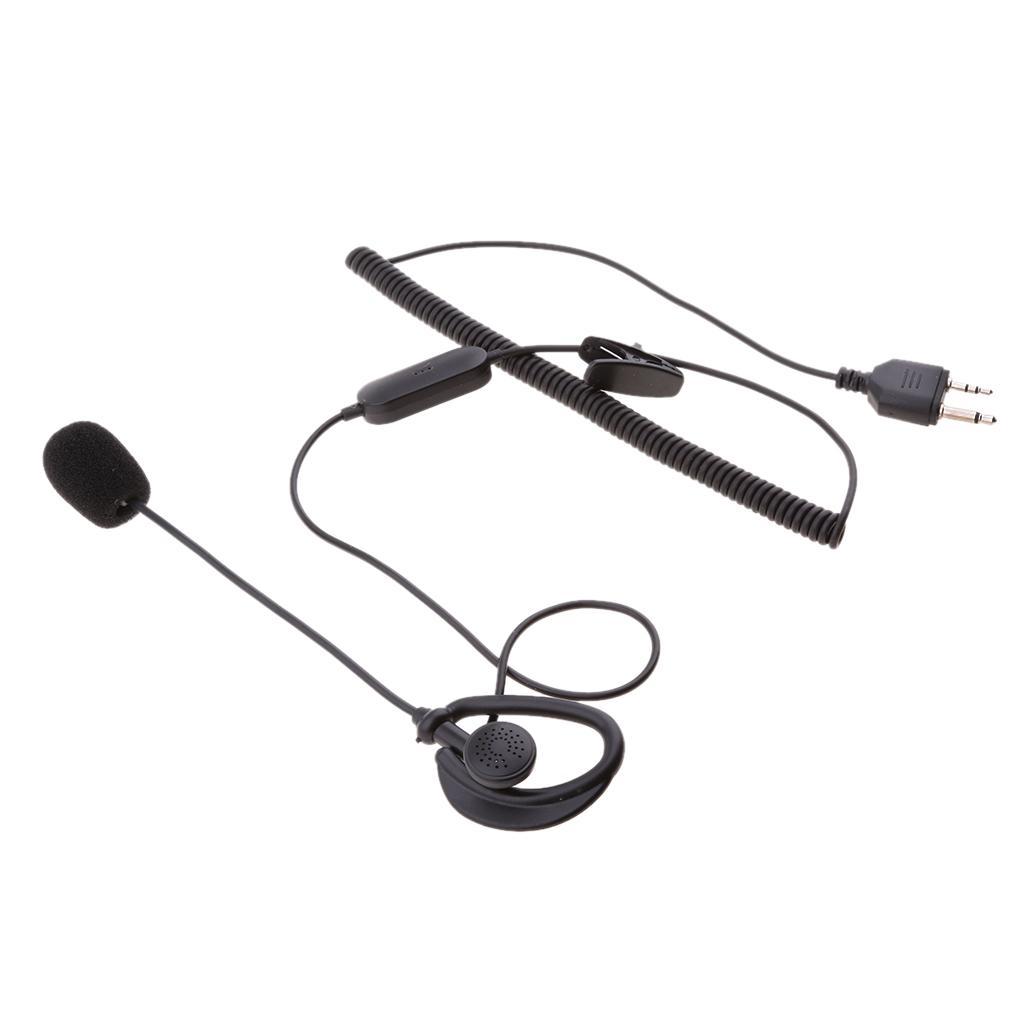 Ear-Hook Earpiece Headset PTT Walkie Talkie Microphone 2Pin For MIDLAND GXT400/450 Radio