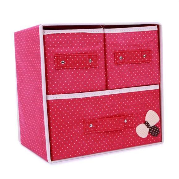 Hộp vải 2 tầng 3 ngăn xinh xắn