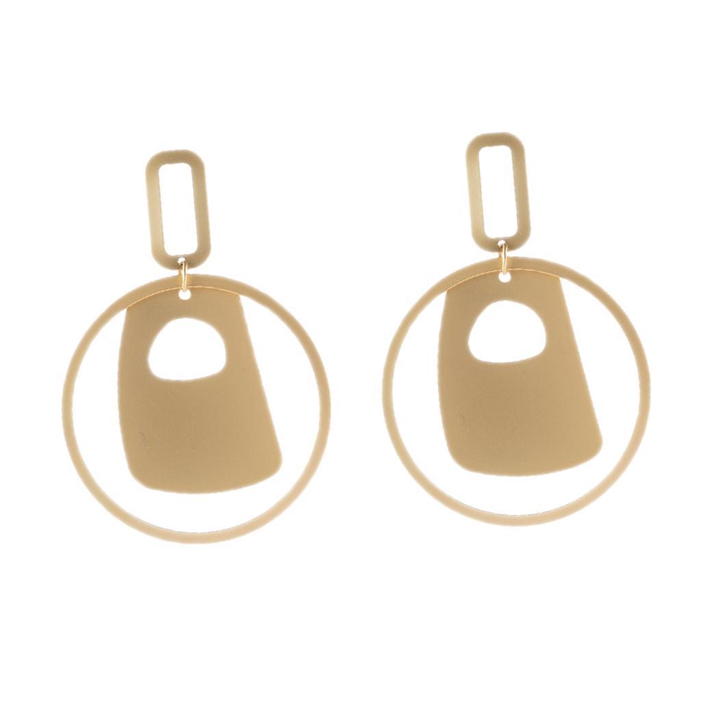 Women Geometric Earring Hollow Dangle Ear Studs Party Eardrop Jewelry