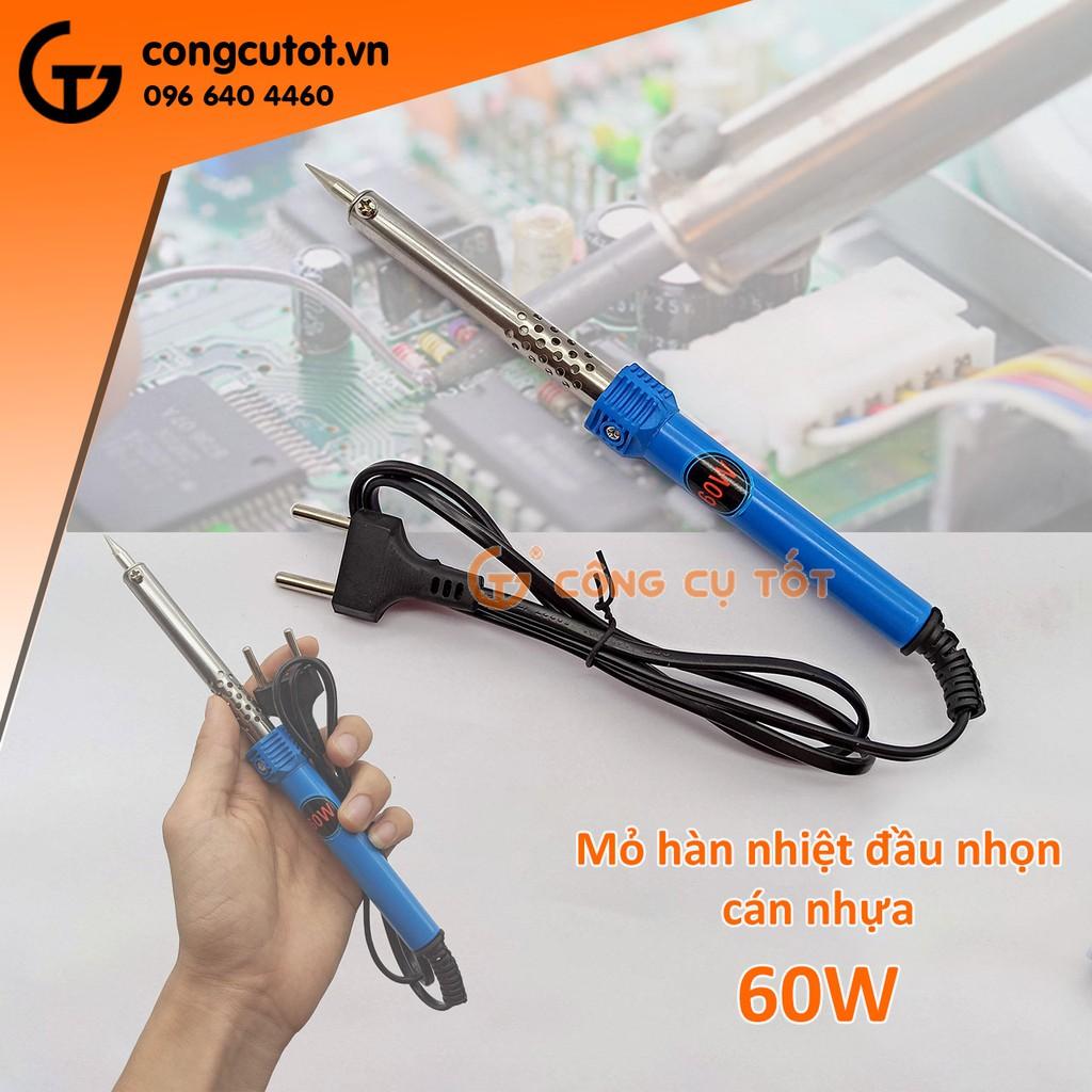 Mỏ hàn nhiệt 60W mũi nhọn cán nhựa