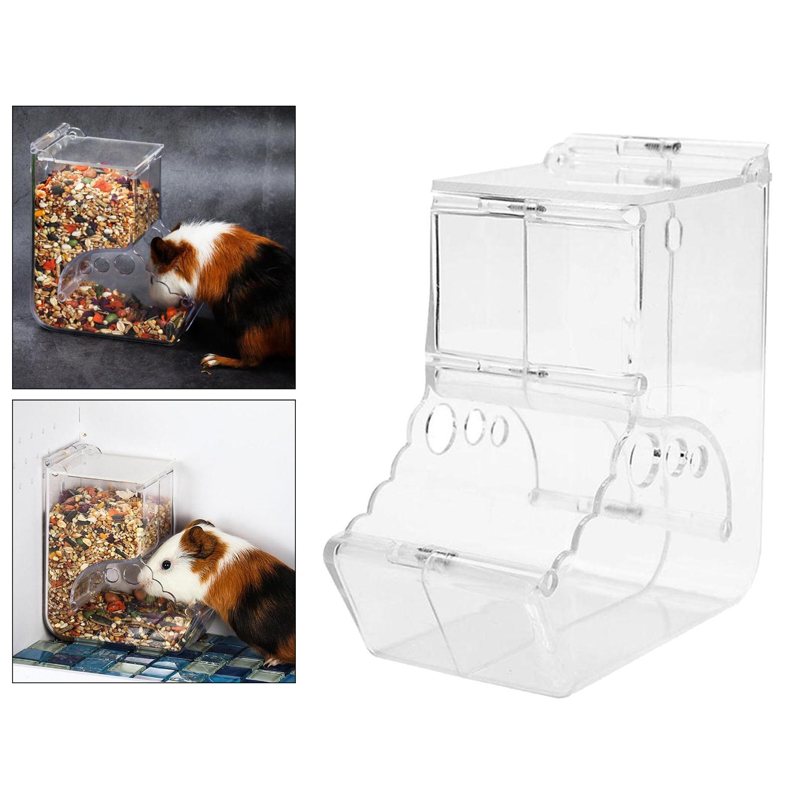 Automatic Hamster Feeder Food Dispenser Dish Bowl Guinea