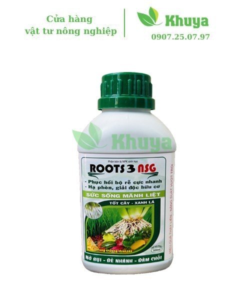 Phân bón lá NPK Roots 3 NSG 500ml Phục hồi bộ rễ cực nhanh