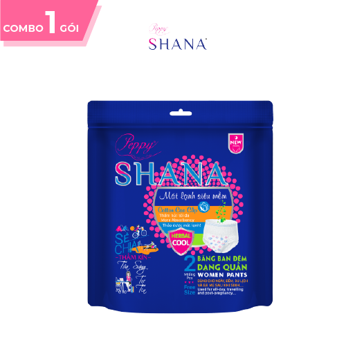 Băng Vệ Sinh Quần Peppy Shana Siêu Thấm Free Size (2 miếng)