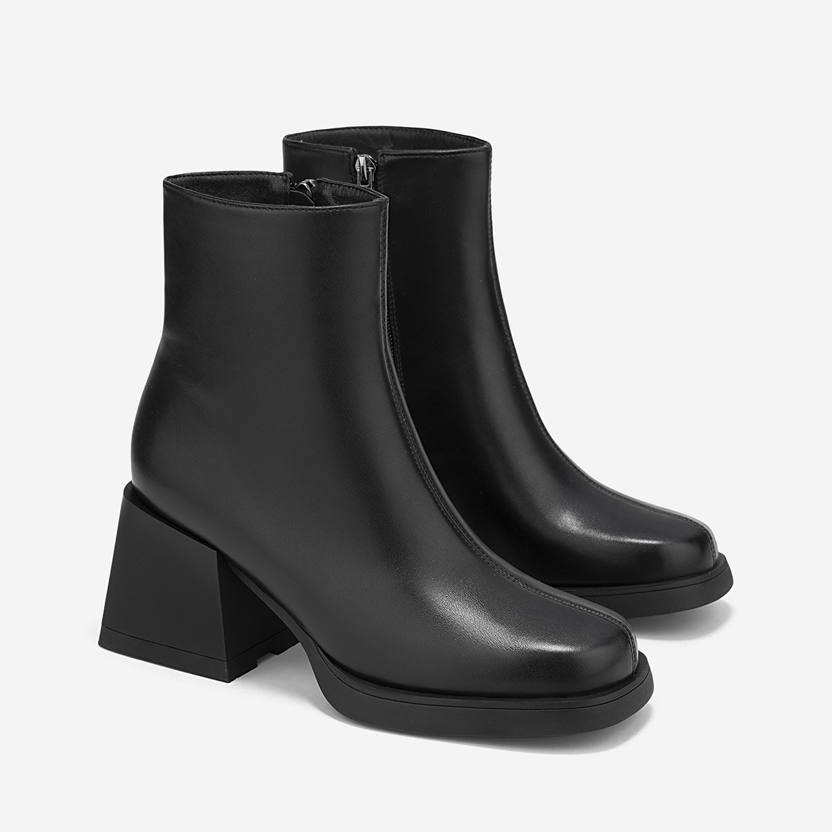 Vascara Giày Ankle Boots Mũi Vuông - BOT 0943