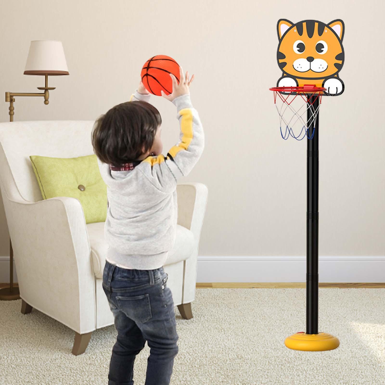 Mini Basketball Hoop with Balls Kids Basketball Hoop Set Cartoon Multifunction Indoor Outdoor Foldable Basketball Hoop Set for Children