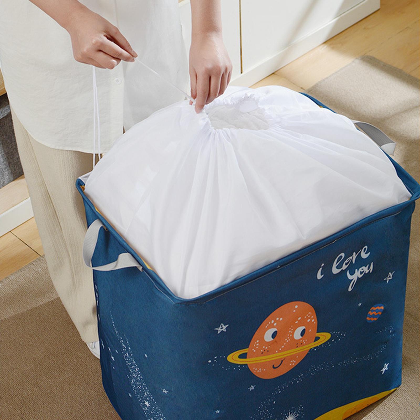 Large Organizer Storage Bag Clothes Pillow Blanket Storage Bag Planet 110L