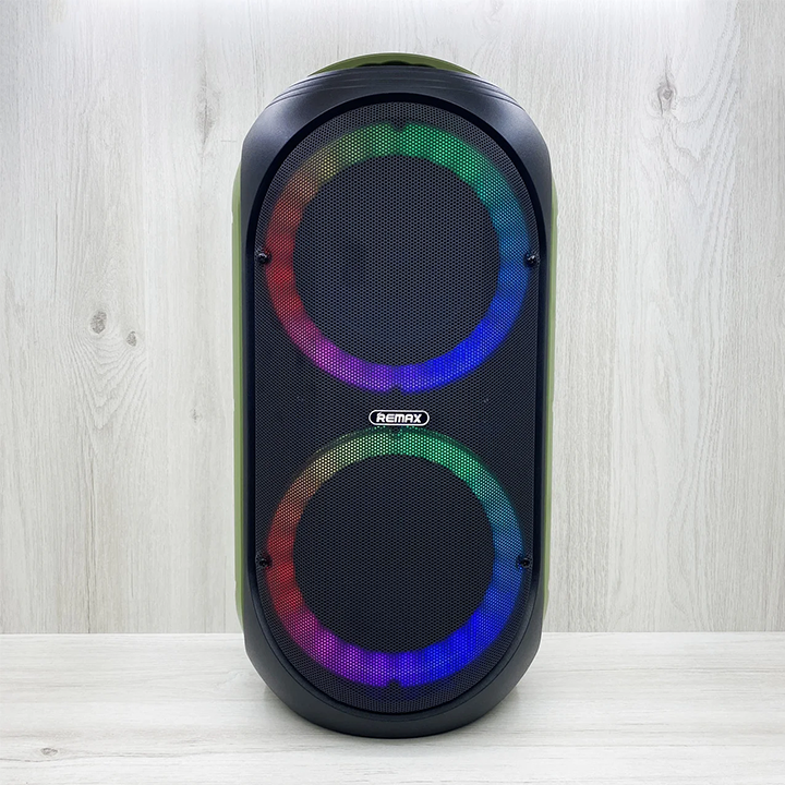 Loa Kéo Bluetooth Karaoke Remax RB-X9 Little Boy LED RGB công suất kép 15W*2 kèm 1 micro không dây - Hàng nhập khẩu