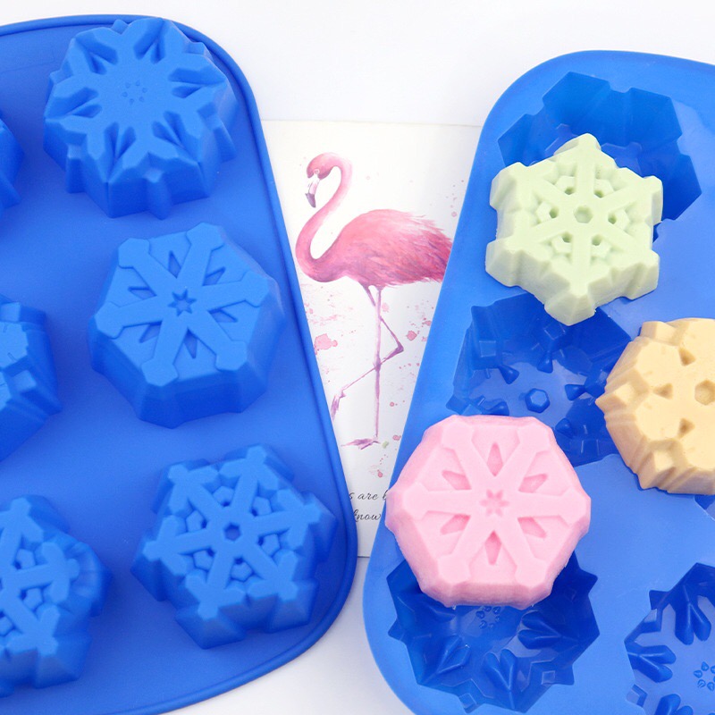 Khuôn silicon 6 hoa tuyết