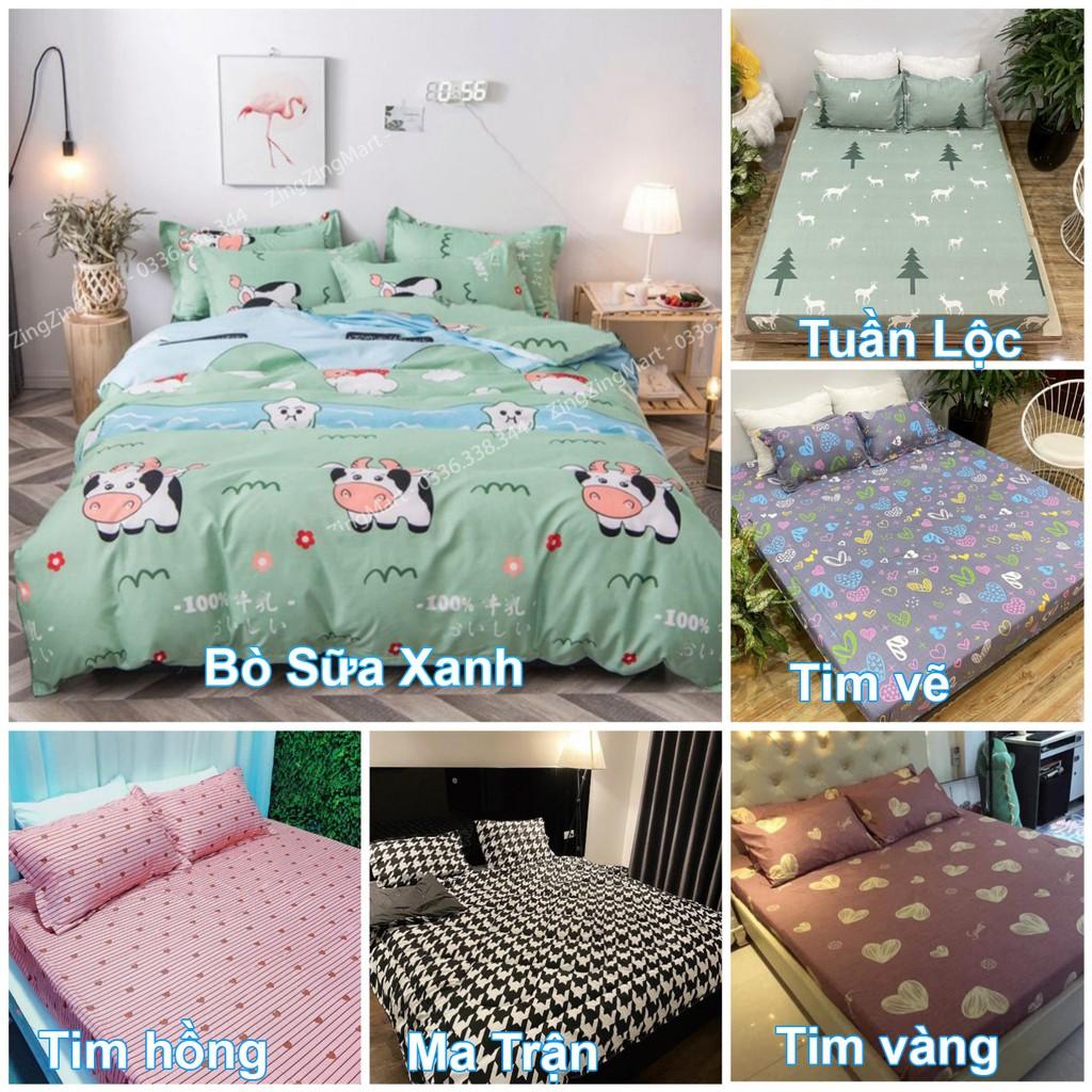 Bộ Ga Gối Poly Beo Hồng | Bộ Drap giường Ga trải giường - ZingZingMart