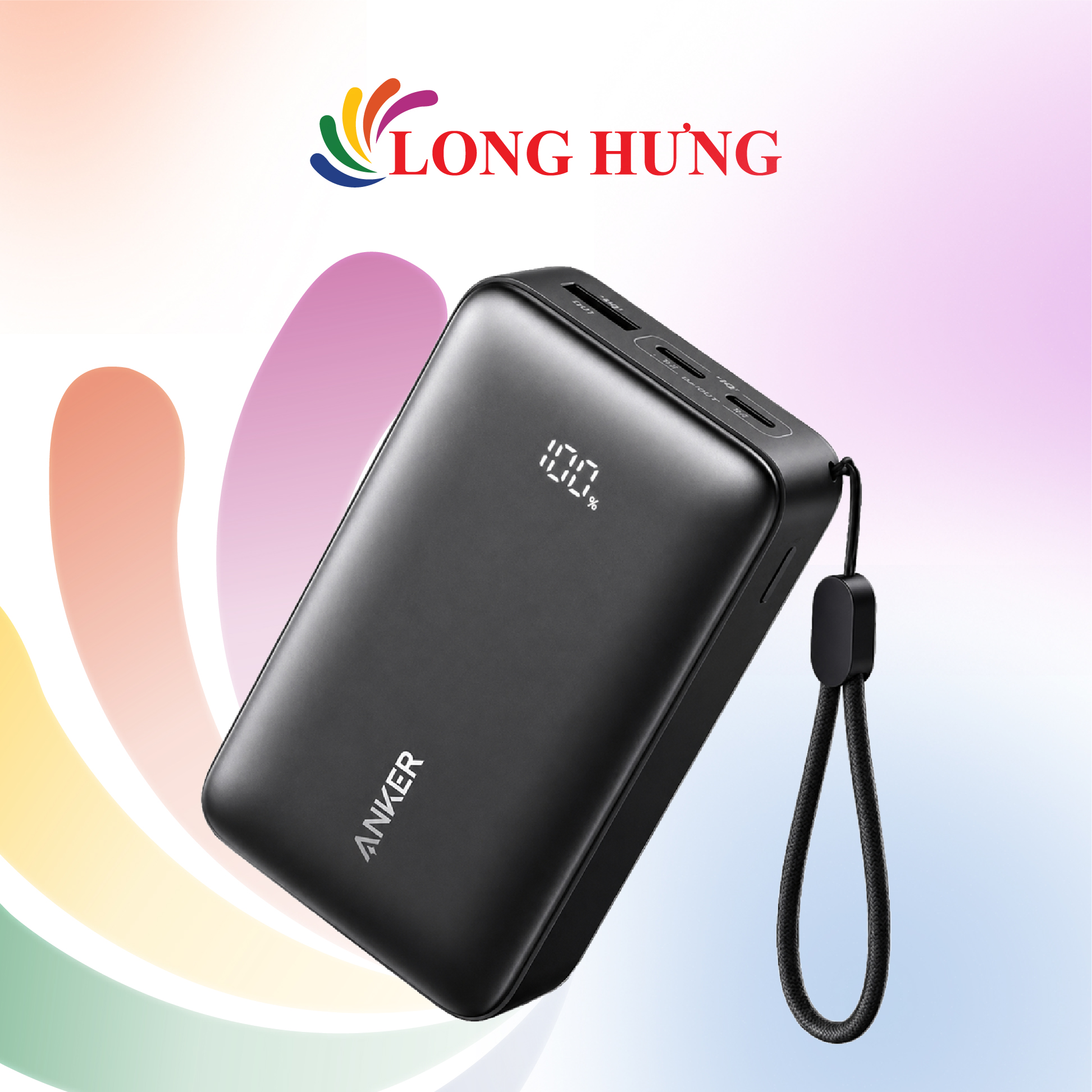 Sạc dự phòng Anker Zolo Power Bank 1USB 2Type-C 30W 10000mAh A110J  - Hàng chính hãng