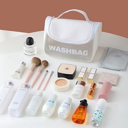 Túi Đựng Mỹ Phẩm Du Lịch Đựng Đồ Trang Điểm Sang Trọng Washbag Trong Suốt Chống Nước Tiện Dụng