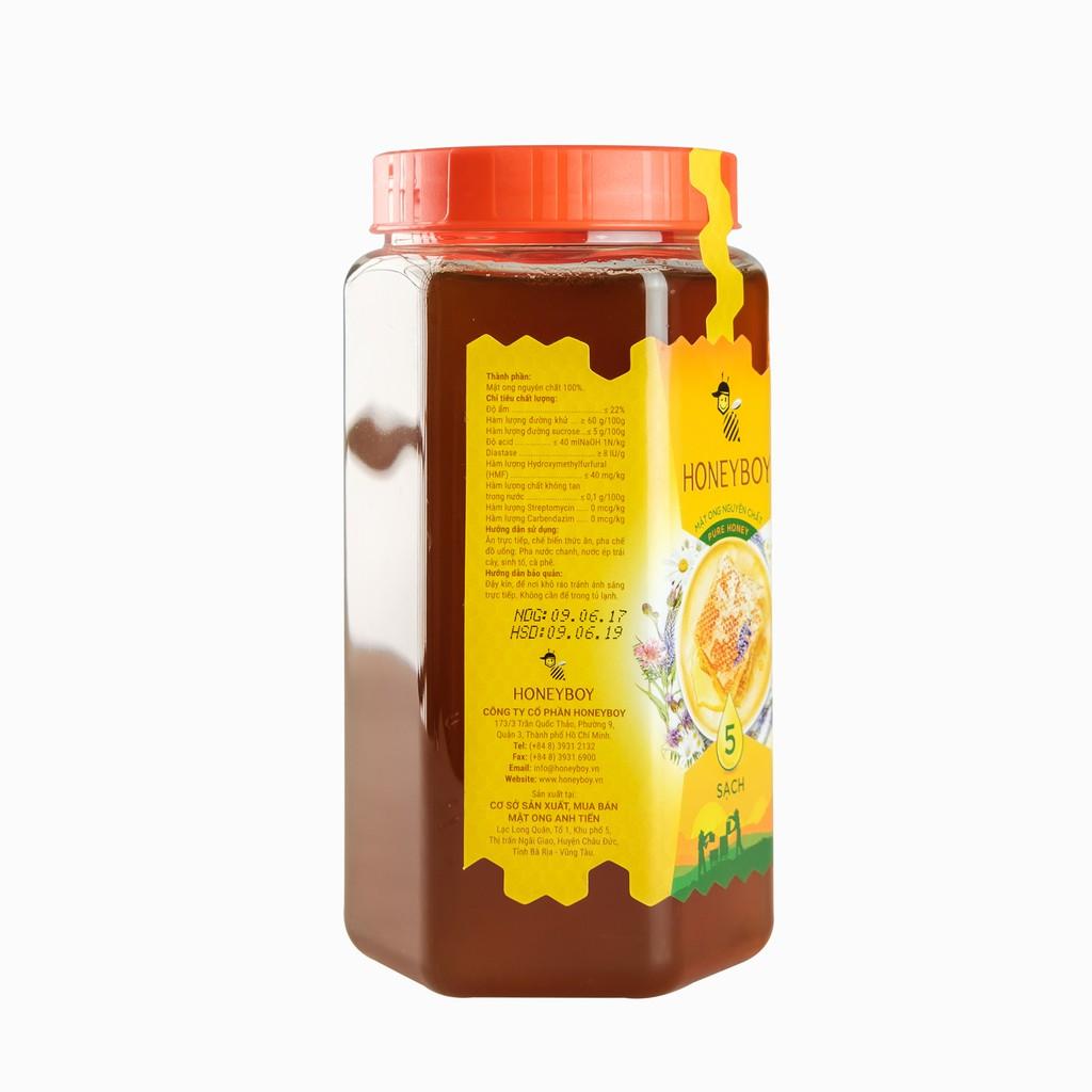 Mật ong thiên nhiên 5 sạch Honeyboy 1kg và Mật ong sữa chúa Honeyboy 100ml