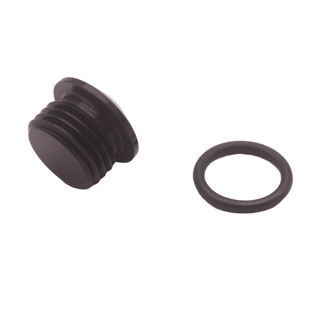 Universal 8 AN 8-AN 1/2" ORB Hex Socket Plug + O- Black