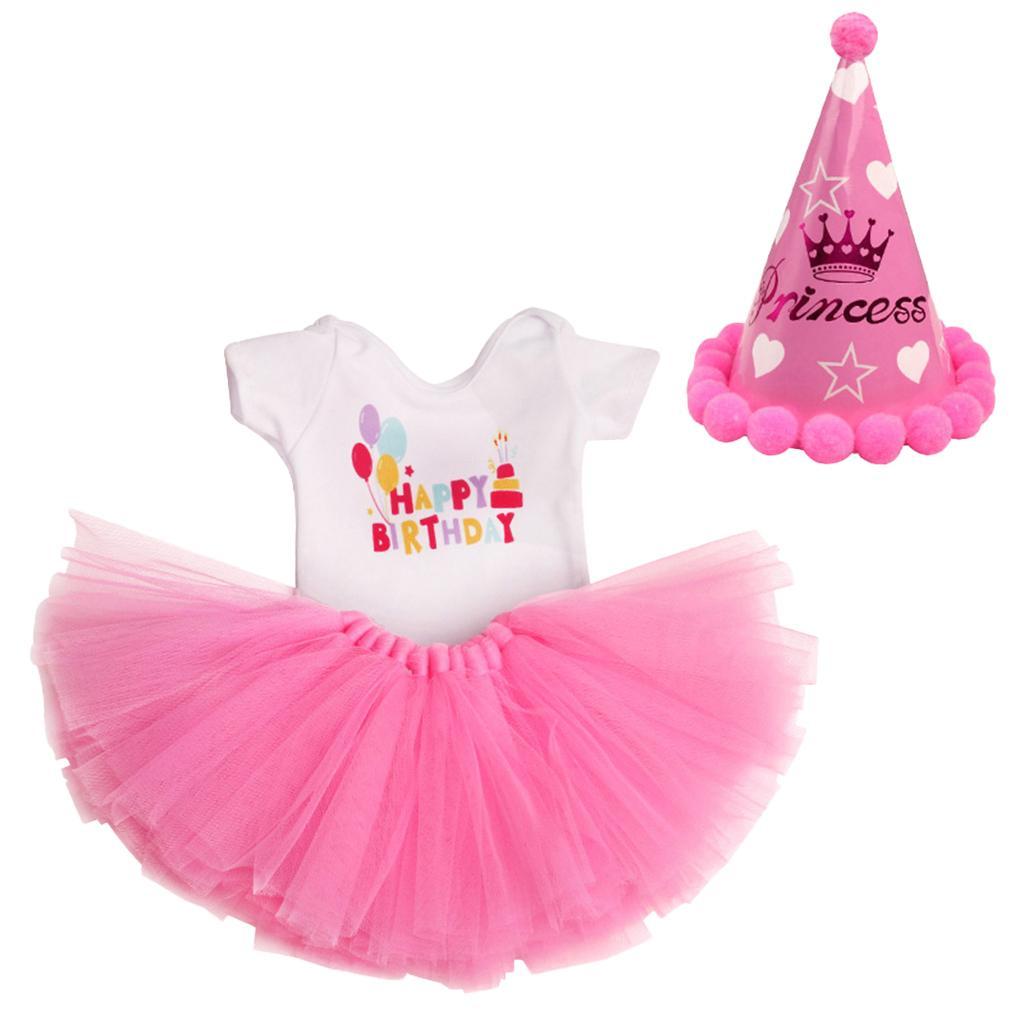 Fashion Birthday Dress & Hat for 18inch Doll Pink