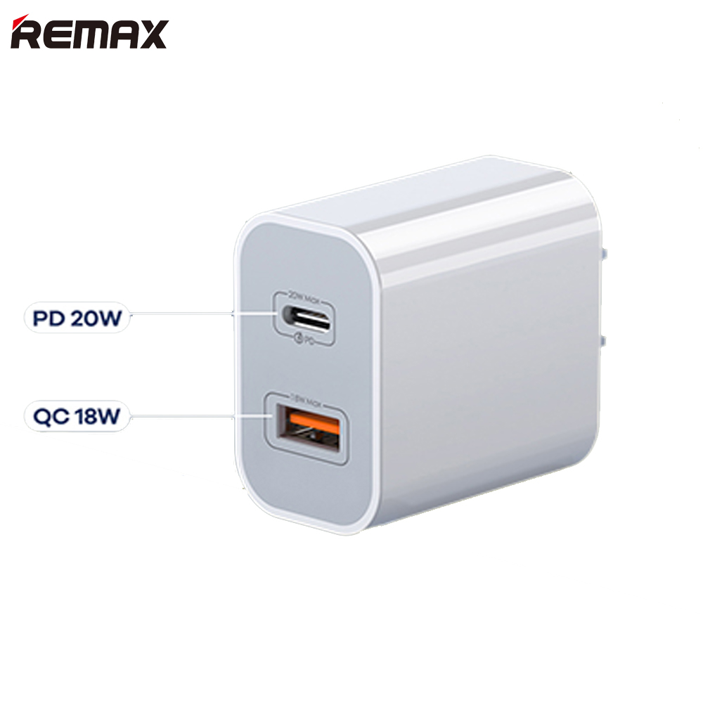 Củ Sạc Nhanh 20W Cho iPhone Remax RP-U68 Chuẩn QC3.0+PD - Hàng Chính Hãng