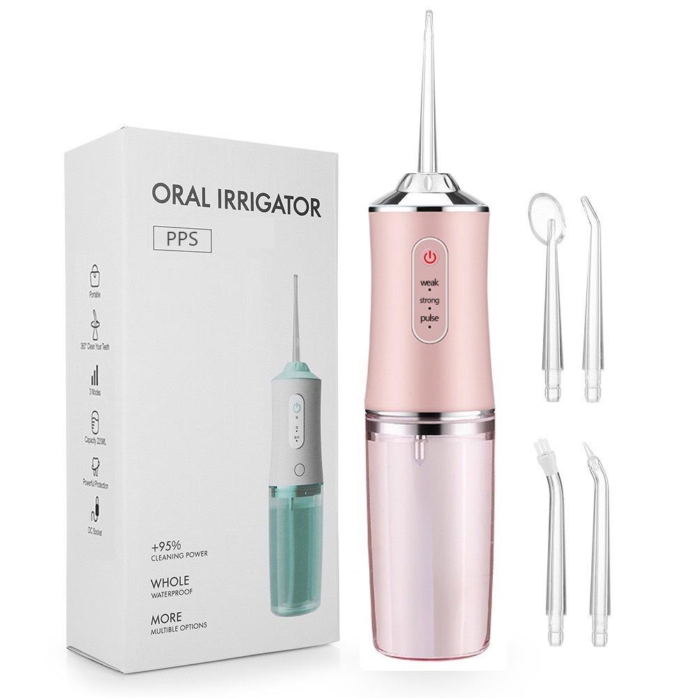MÁY TÂM NƯỚC Oral Irrigator 4 Đầu Xit Cằm Tay Vệ Sinh Răng Miệng