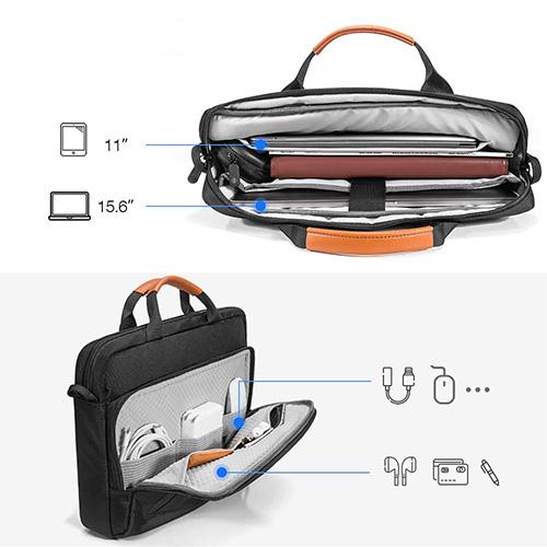 TÚI XÁCH TOMTOC (USA) BRIEFCASE DÀNH CHO MACBOOK 15″16″,bảo vệ hoàn hảo chống va đập và trầy xước - HÀNG CHÍNH HÃNG