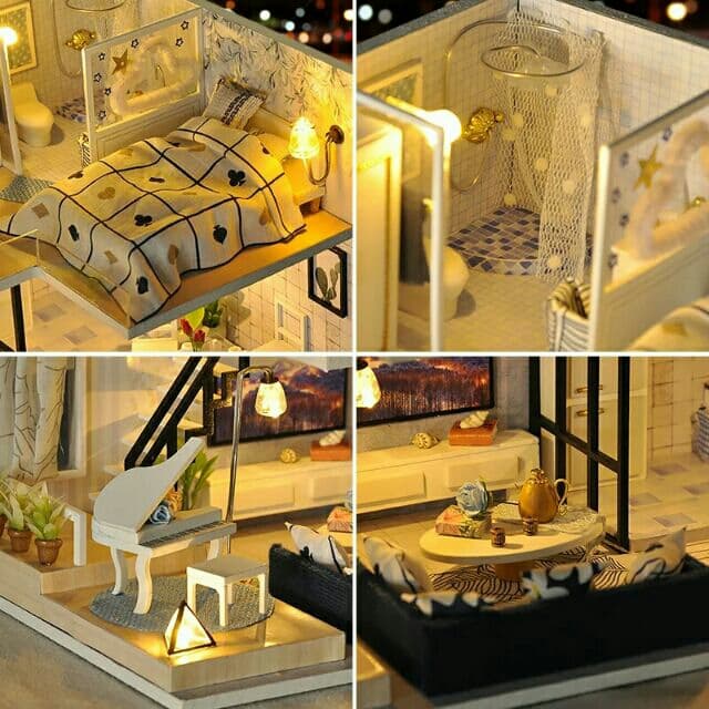 Mô Hình Lắp Ghép DIY - Biệt Thự Light