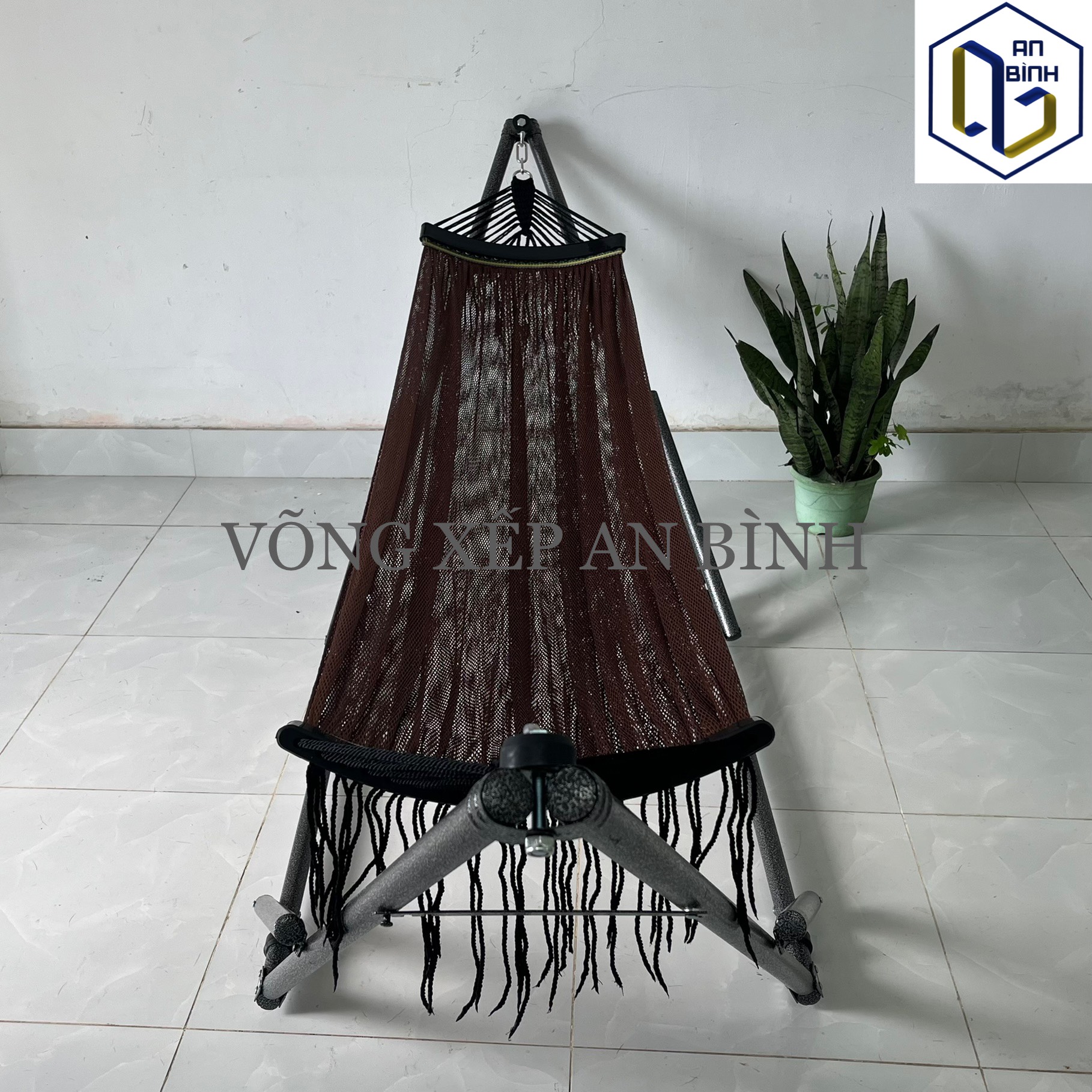 Bộ võng xếp An Bình hàng xuất khẩu Hàn Quốc SD2 sơn tĩnh điện fi32 khung tải trọng 180kg