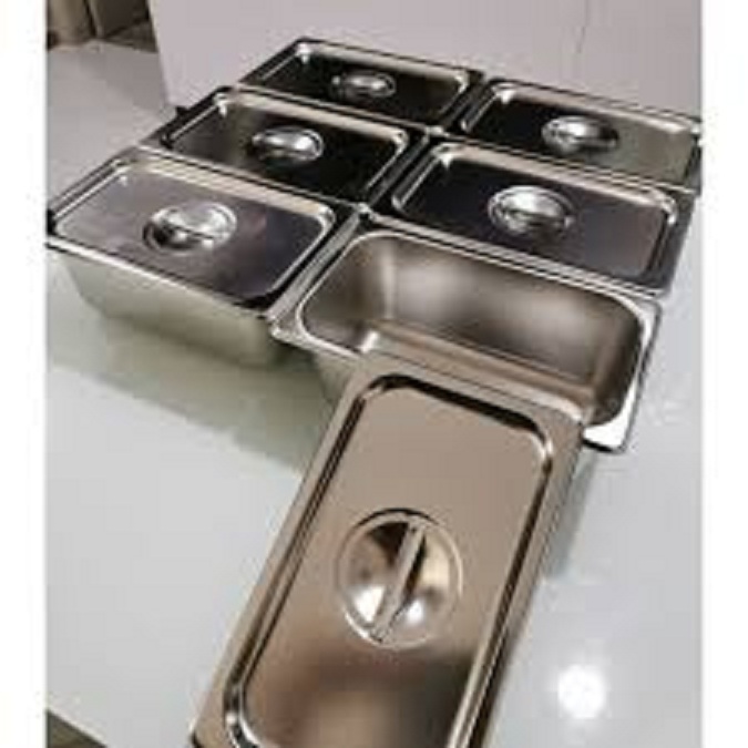 Combo 10 khay inox đựng thực  phẩm  không nắp  KT:10*17*6.5cm