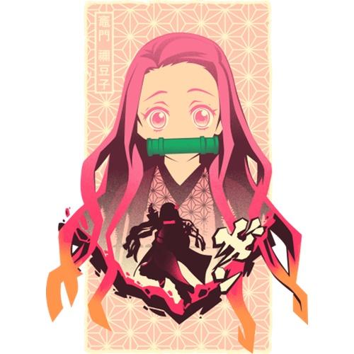 Áo hoodie anime nezuko kamado demon slayer Wright phong cách manga cá tính oversize unisex