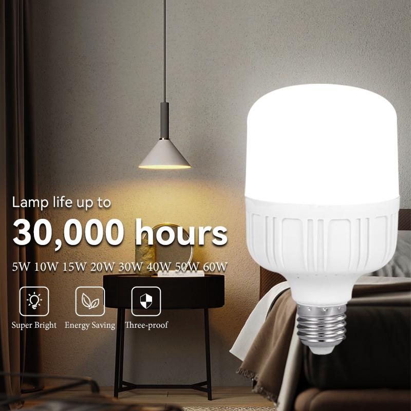 Bóng Đèn LED E27 Tiết Kiệm Năng Lượng 6500K 5W 10W 15W 20W 30W 40W 50W