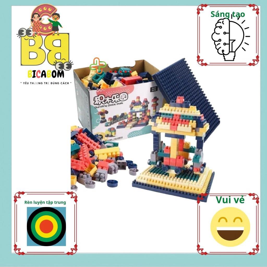 Bộ đồ chới lắp ghép 520 chi tiết bộ đồ chơi xếp hình lắp ráp giúp cho bé phát triển trí tuệ