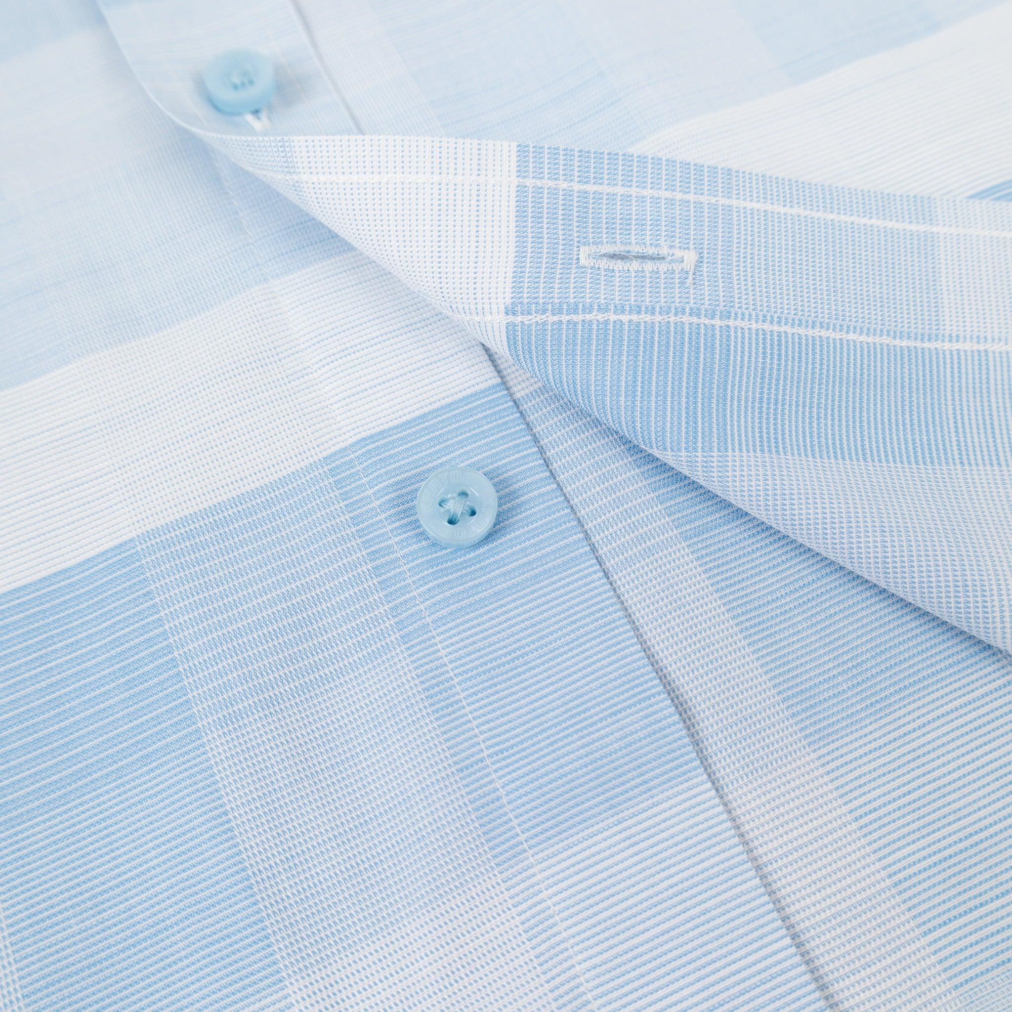 Áo sơ mi nam KHATOCO Tailor Fit ngắn tay A1MN538T2-CNCR816-2709-N