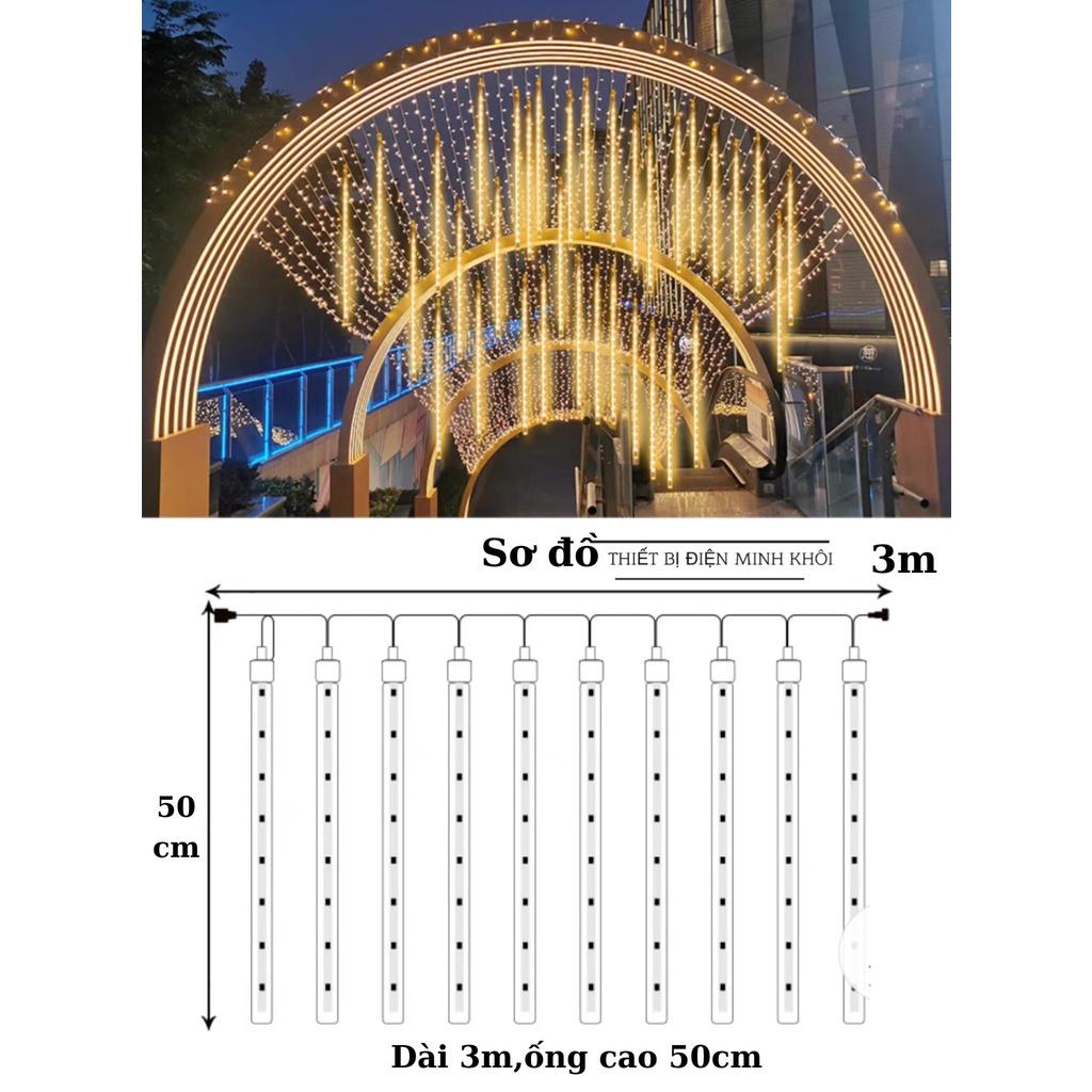 Đèn Led Sao Băng 8 ống 50cm Đủ Màu, dây đèn led trang trí sao băng