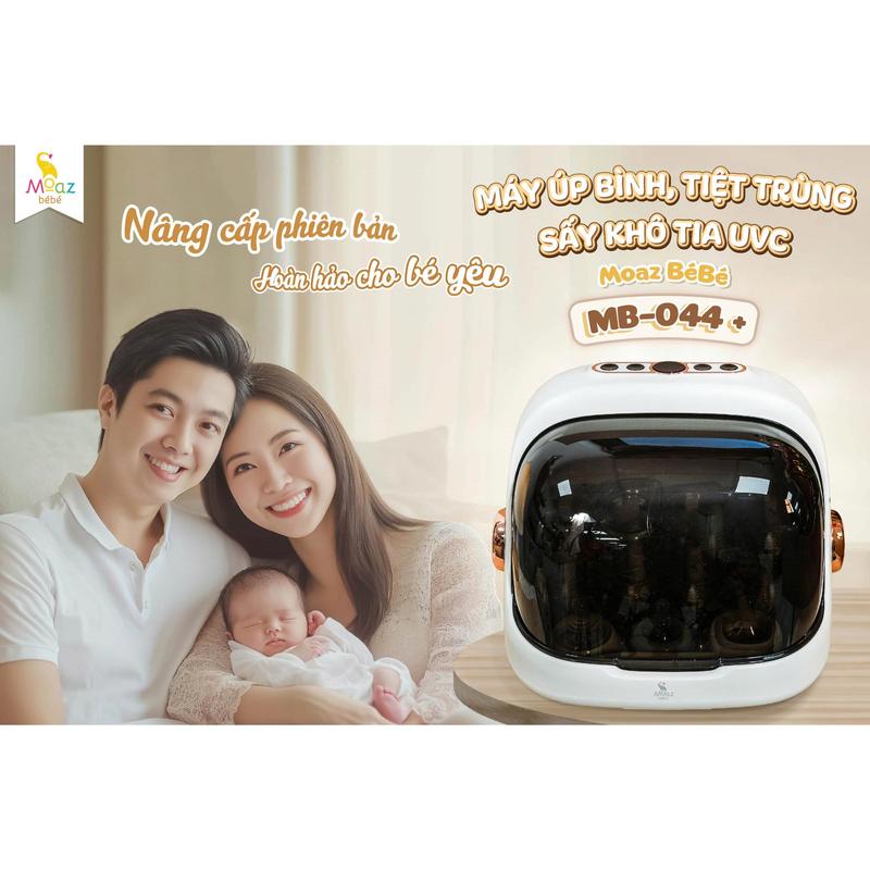 Máy úp bình sữa bản mới, tiệt trùng sấy khô tia UVC Moaz BéBé MB044 PLUS hàng chính hãng