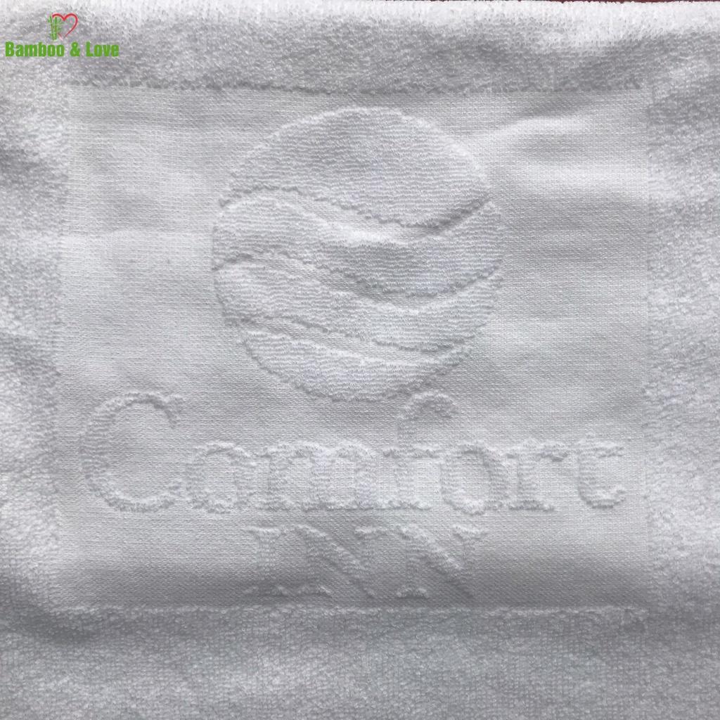 Khăn mặt, tắm khách sạn Phong Phú 100% cotton trắng thấm hút tốt mềm mịn (có logo, chữ, trơn)