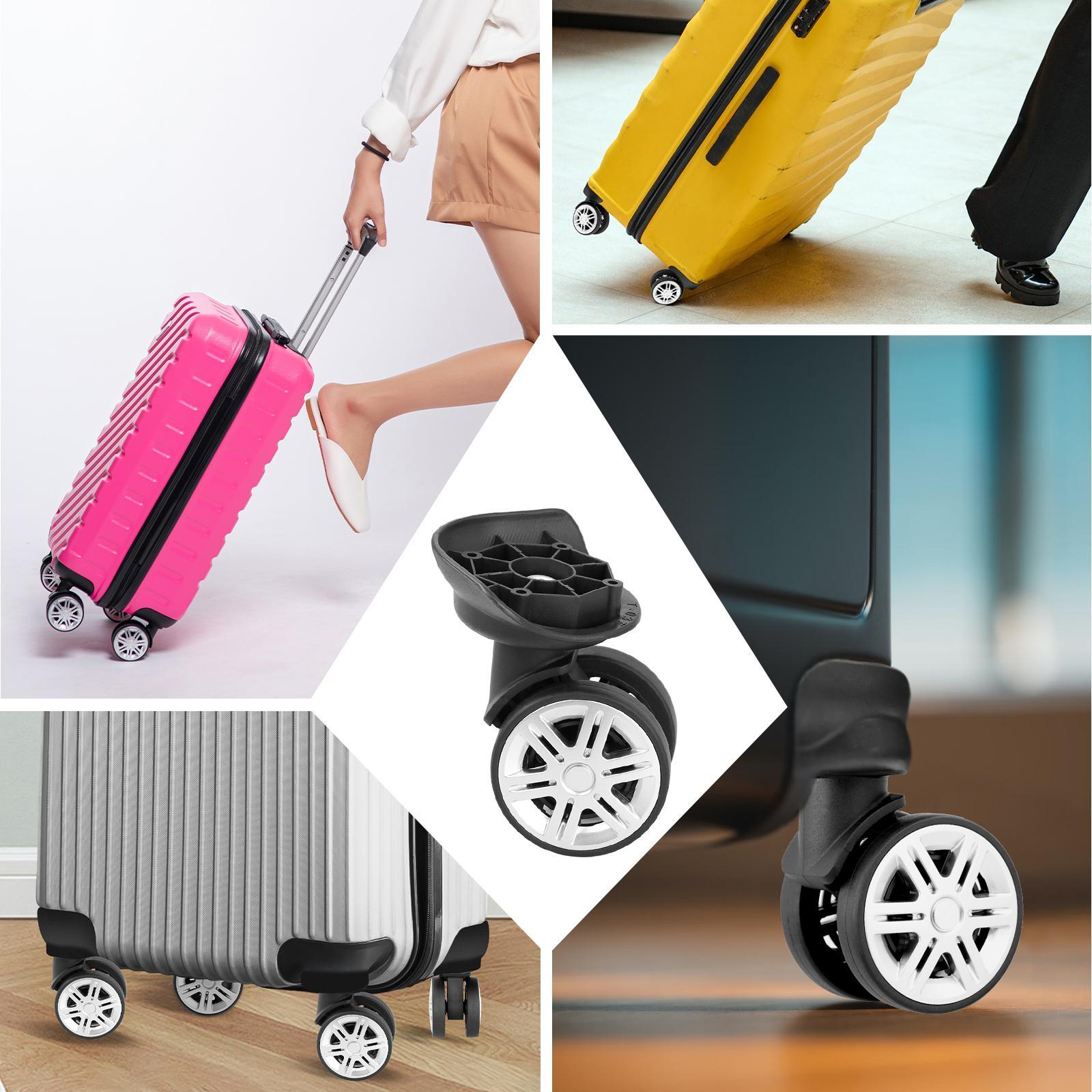Luggage Suitcase Wheels Quiet Hole Pitch 1.3 inch Replacement Luggage Wheels
