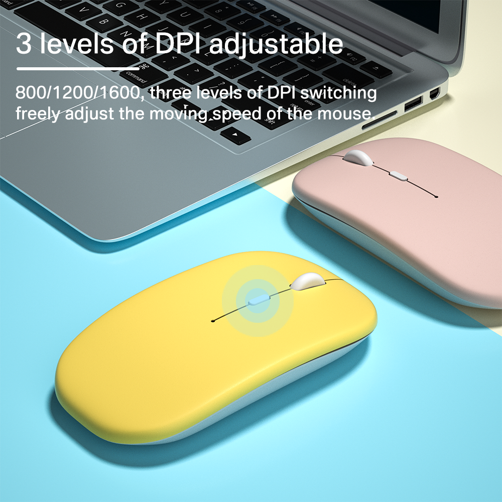 Chuột Không Dây Sạc Chuột Bluetooth Máy Tính Im Lặng Mause Ergonomic Cho Apple iPad Pro Macbook Samsung Laptop