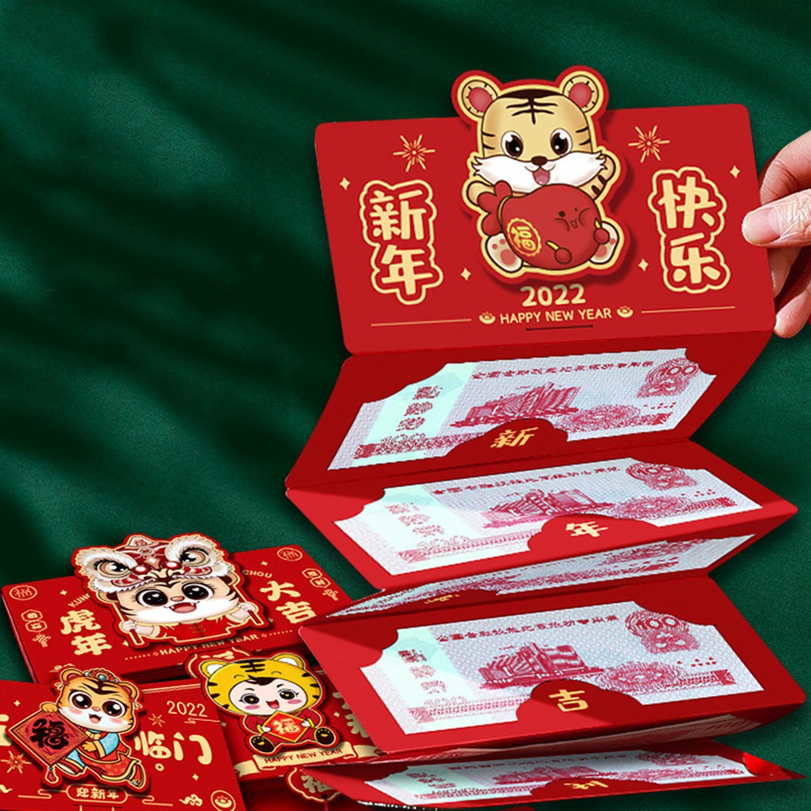 4x 6 Pieces Chinese New Year Money Envelope Spring Festival Marriage 2022 Red