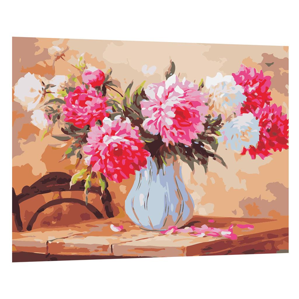 Họa Tiết CHỮ Bằng Số Bộ Không Khung Sơn Vải Bố Hình Đi Bộ trong Mưa