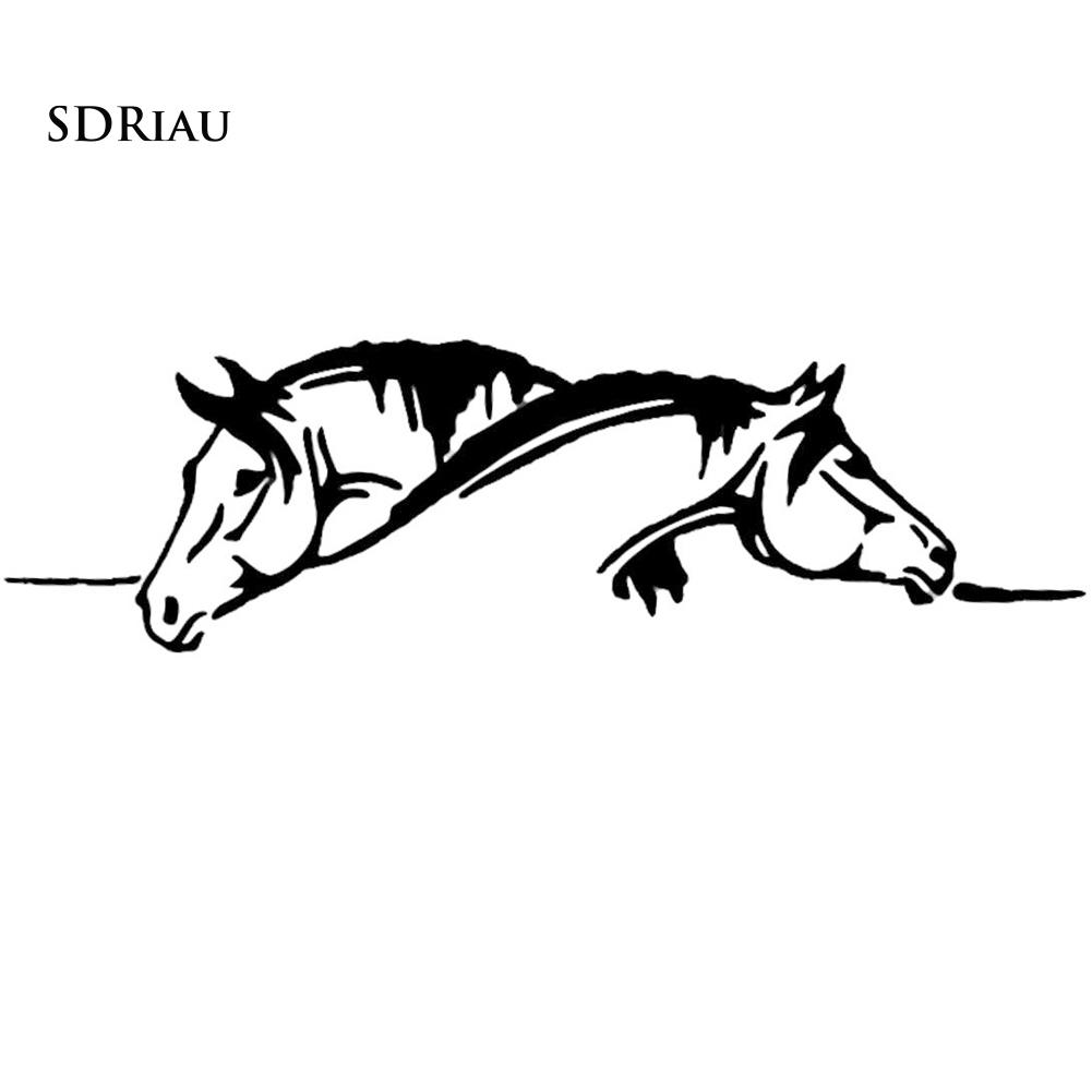 Miếng Dán Trang Trí Xe Hơi Hình Chú Ngựa Phản Quang Độc Đáo