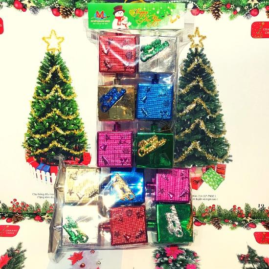Hộp quà treo cây thông - Phụ kiện trang trí noel - Đủ size lựa chọn
