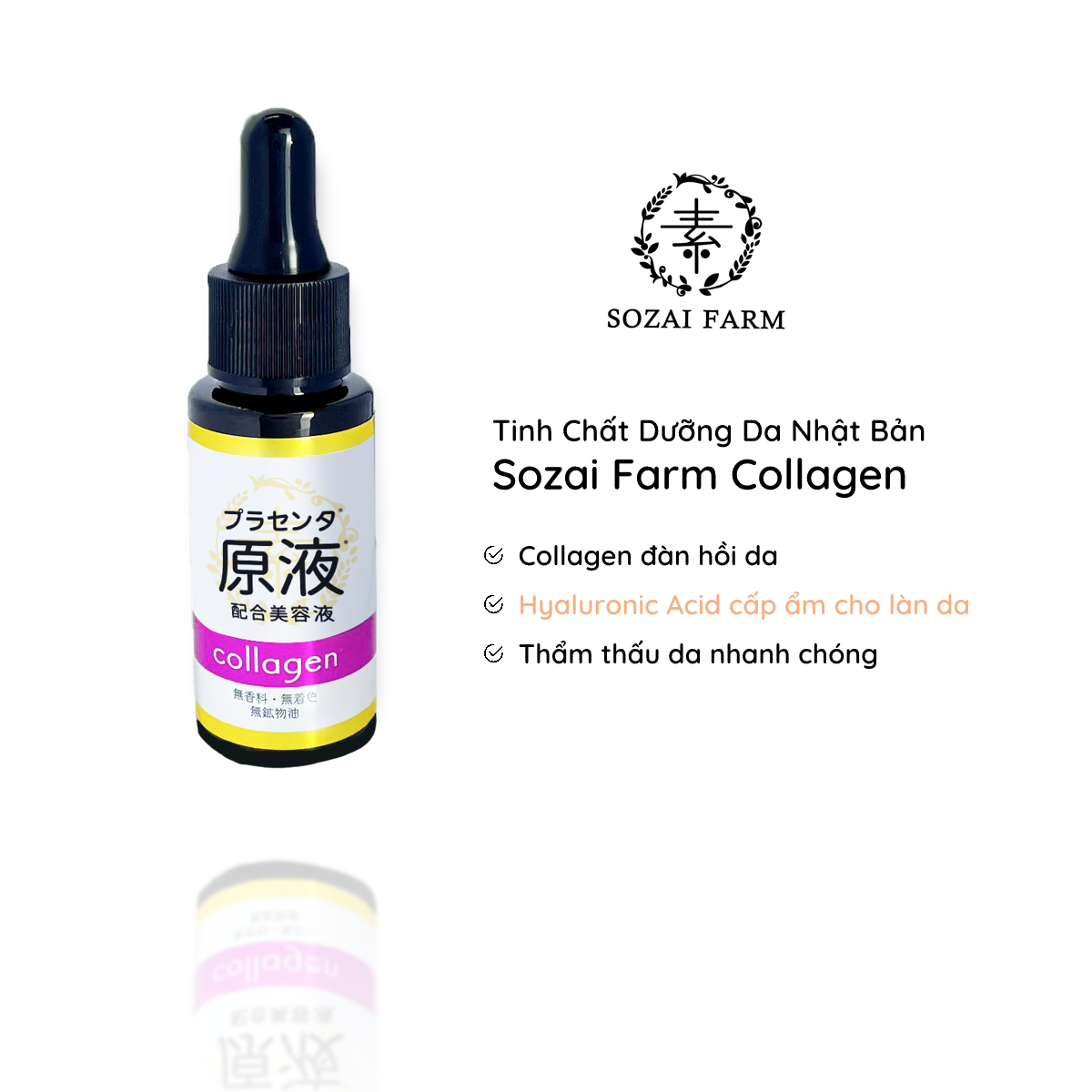 Tinh Chất Dưỡng Da Nhật Bản Sozai Farm Collagen 20ml