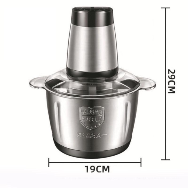 Máy Xay Thịt Đa Năng, Xay Củ Quả, Hành, Tỏi Ớt, 4 Lưỡi, Cối Inox 304, Công Suất 300 W, Dung Tích 3L - Giao Hàng Toàn Quốc