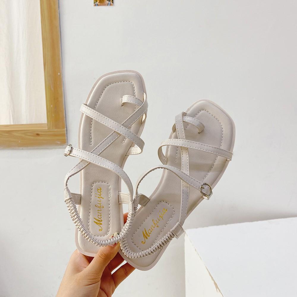 Giày Sandal nữ xỏ ngón, sandal bệt, dép nữ quai mảnh da mềm ôm chân cho nữ - S48