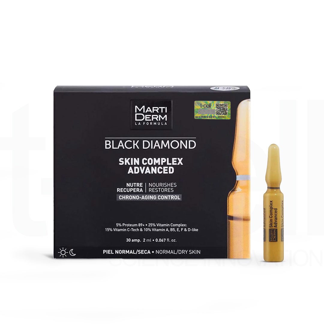 Ampoule Chống Oxy Hoá, Trẻ Hóa &amp; Làm Sáng Da 5% Proteum 89+, 15% LAA - MartiDerm Black Diamond Skin Complex