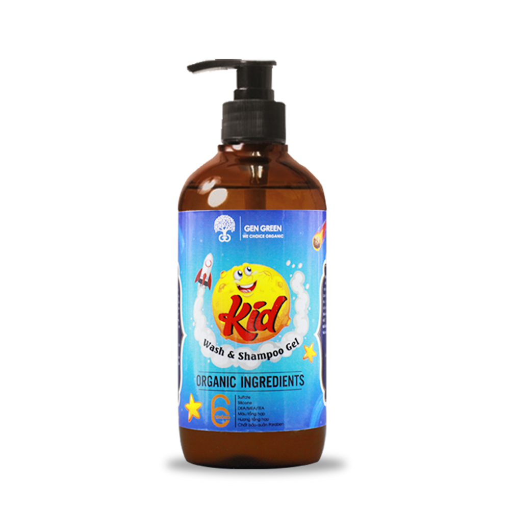 SỮA TẮM GỘI HỮU CƠ GENGREEN DÀNH CHO BÉ KID WASH AND SHAMPOO GEL