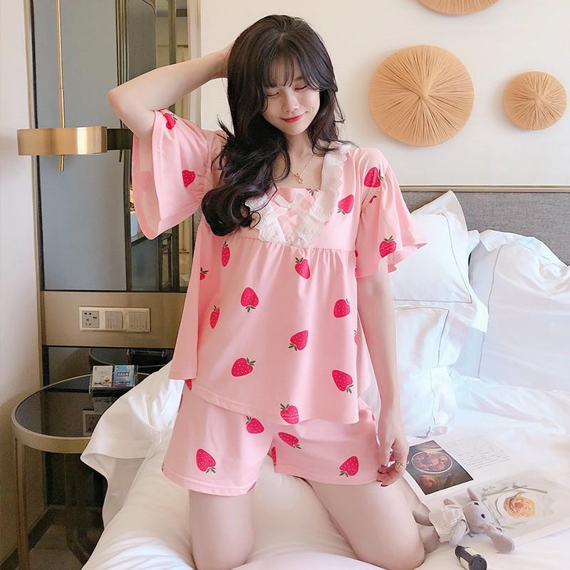 Đồ Bộ Tay Ngắn Quần Đùi Baby Doll Siêu Xinh - DB021