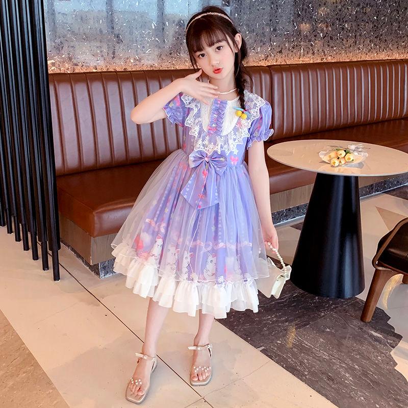 SHUANGYAN Đầm bé gái 2022 Váy mùa hè Lolita Váy mùa thu Cô gái nhỏ Váy công chúa Váy trẻ em Lolita